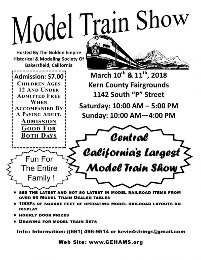 Bakersfield Model Train Show, March 10 & 11, 2018 Model Railroad